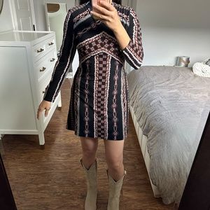 Free People Stella Printed Mini Dress Size:XS